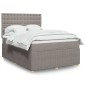 vidaXL Boxspringbett mit Matratze Taupe 140x200 cm Stoff vidaXL Boxspringbett mit Matratze Taupe 140x200 cm Stoff