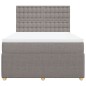 vidaXL Boxspringbett mit Matratze Taupe 140x200 cm Stoff vidaXL Boxspringbett mit Matratze Taupe 140x200 cm Stoff