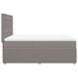 vidaXL Boxspringbett mit Matratze Taupe 140x200 cm Stoff vidaXL Boxspringbett mit Matratze Taupe 140x200 cm Stoff