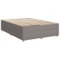 vidaXL Boxspringbett mit Matratze Taupe 140x200 cm Stoff vidaXL Boxspringbett mit Matratze Taupe 140x200 cm Stoff