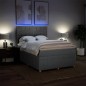 vidaXL Boxspringbett mit Matratze Hellgrau 160x200 cm Stoff vidaXL Boxspringbett mit Matratze Hellgrau 160x200 cm Stoff