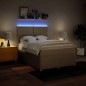 vidaXL Boxspringbett mit Matratze Creme 160x200 cm Stoff vidaXL Boxspringbett mit Matratze Creme 160x200 cm Stoff