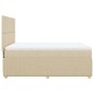 vidaXL Boxspringbett mit Matratze Creme 160x200 cm Stoff vidaXL Boxspringbett mit Matratze Creme 160x200 cm Stoff