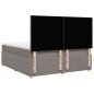 vidaXL Boxspringbett mit Matratze Taupe 180x200 cm Stoff vidaXL Boxspringbett mit Matratze Taupe 180x200 cm Stoff
