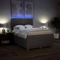 vidaXL Boxspringbett mit Matratze Taupe 160x200 cm Stoff vidaXL Boxspringbett mit Matratze Taupe 160x200 cm Stoff