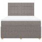 vidaXL Boxspringbett mit Matratze Taupe 160x200 cm Stoff vidaXL Boxspringbett mit Matratze Taupe 160x200 cm Stoff