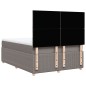 vidaXL Boxspringbett mit Matratze Taupe 160x200 cm Stoff vidaXL Boxspringbett mit Matratze Taupe 160x200 cm Stoff