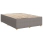 vidaXL Boxspringbett mit Matratze Taupe 160x200 cm Stoff vidaXL Boxspringbett mit Matratze Taupe 160x200 cm Stoff