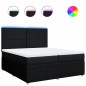 vidaXL Boxspringbett mit Matratze Schwarz 200x200 cm Stoff vidaXL Boxspringbett mit Matratze Schwarz 200x200 cm Stoff