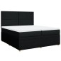 vidaXL Boxspringbett mit Matratze Schwarz 200x200 cm Stoff vidaXL Boxspringbett mit Matratze Schwarz 200x200 cm Stoff
