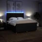 vidaXL Boxspringbett mit Matratze Schwarz 200x200 cm Stoff vidaXL Boxspringbett mit Matratze Schwarz 200x200 cm Stoff