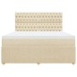 vidaXL Boxspringbett mit Matratze Creme 180x200 cm Stoff vidaXL Boxspringbett mit Matratze Creme 180x200 cm Stoff