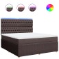 vidaXL Boxspringbett mit Matratze Dunkelbraun 180x200 cm Stoff vidaXL Boxspringbett mit Matratze Dunkelbraun 180x200 cm Stoff