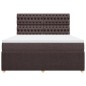 vidaXL Boxspringbett mit Matratze Dunkelbraun 180x200 cm Stoff vidaXL Boxspringbett mit Matratze Dunkelbraun 180x200 cm Stoff