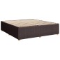 vidaXL Boxspringbett mit Matratze Dunkelbraun 180x200 cm Stoff vidaXL Boxspringbett mit Matratze Dunkelbraun 180x200 cm Stoff