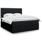 vidaXL Boxspringbett mit Matratze Schwarz 180x200 cm Stoff vidaXL Boxspringbett mit Matratze Schwarz 180x200 cm Stoff
