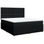 vidaXL Boxspringbett mit Matratze Schwarz 180x200 cm Stoff vidaXL Boxspringbett mit Matratze Schwarz 180x200 cm Stoff