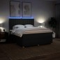vidaXL Boxspringbett mit Matratze Schwarz 180x200 cm Stoff vidaXL Boxspringbett mit Matratze Schwarz 180x200 cm Stoff