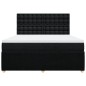 vidaXL Boxspringbett mit Matratze Schwarz 180x200 cm Stoff vidaXL Boxspringbett mit Matratze Schwarz 180x200 cm Stoff
