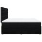 vidaXL Boxspringbett mit Matratze Schwarz 180x200 cm Stoff vidaXL Boxspringbett mit Matratze Schwarz 180x200 cm Stoff