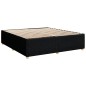 vidaXL Boxspringbett mit Matratze Schwarz 180x200 cm Stoff vidaXL Boxspringbett mit Matratze Schwarz 180x200 cm Stoff