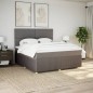 vidaXL Boxspringbett mit Matratze Taupe 180x200 cm Stoff vidaXL Boxspringbett mit Matratze Taupe 180x200 cm Stoff