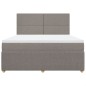 vidaXL Boxspringbett mit Matratze Taupe 180x200 cm Stoff vidaXL Boxspringbett mit Matratze Taupe 180x200 cm Stoff