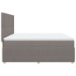 vidaXL Boxspringbett mit Matratze Taupe 180x200 cm Stoff vidaXL Boxspringbett mit Matratze Taupe 180x200 cm Stoff
