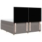 vidaXL Boxspringbett mit Matratze Taupe 180x200 cm Stoff vidaXL Boxspringbett mit Matratze Taupe 180x200 cm Stoff