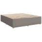 vidaXL Boxspringbett mit Matratze Taupe 180x200 cm Stoff vidaXL Boxspringbett mit Matratze Taupe 180x200 cm Stoff