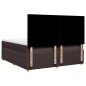 vidaXL Boxspringbett mit Matratze Dunkelbraun 200x200 cm Stoff vidaXL Boxspringbett mit Matratze Dunkelbraun 200x200 cm Stoff