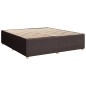 vidaXL Boxspringbett mit Matratze Dunkelbraun 200x200 cm Stoff vidaXL Boxspringbett mit Matratze Dunkelbraun 200x200 cm Stoff