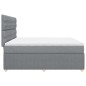 vidaXL Boxspringbett mit Matratze Hellgrau 200x200 cm Stoff vidaXL Boxspringbett mit Matratze Hellgrau 200x200 cm Stoff