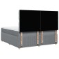 vidaXL Boxspringbett mit Matratze Hellgrau 200x200 cm Stoff vidaXL Boxspringbett mit Matratze Hellgrau 200x200 cm Stoff