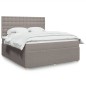 vidaXL Boxspringbett mit Matratze Taupe 180x200 cm Stoff vidaXL Boxspringbett mit Matratze Taupe 180x200 cm Stoff