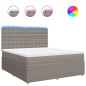 vidaXL Boxspringbett mit Matratze Taupe 180x200 cm Stoff vidaXL Boxspringbett mit Matratze Taupe 180x200 cm Stoff
