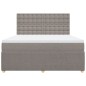 vidaXL Boxspringbett mit Matratze Taupe 180x200 cm Stoff vidaXL Boxspringbett mit Matratze Taupe 180x200 cm Stoff