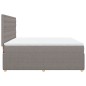 vidaXL Boxspringbett mit Matratze Taupe 180x200 cm Stoff vidaXL Boxspringbett mit Matratze Taupe 180x200 cm Stoff