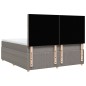 vidaXL Boxspringbett mit Matratze Taupe 180x200 cm Stoff vidaXL Boxspringbett mit Matratze Taupe 180x200 cm Stoff