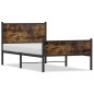 vidaXL Metallbett ohne Matratze Räuchereiche 107x203 cm vidaXL Metallbett ohne Matratze Räuchereiche 107x203 cm