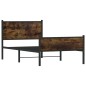 vidaXL Metallbett ohne Matratze Räuchereiche 107x203 cm vidaXL Metallbett ohne Matratze Räuchereiche 107x203 cm