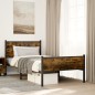 vidaXL Metallbett ohne Matratze Räuchereiche 107x203 cm vidaXL Metallbett ohne Matratze Räuchereiche 107x203 cm
