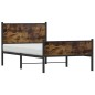 vidaXL Metallbett ohne Matratze Räuchereiche 107x203 cm vidaXL Metallbett ohne Matratze Räuchereiche 107x203 cm