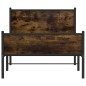 vidaXL Metallbett ohne Matratze Räuchereiche 107x203 cm vidaXL Metallbett ohne Matratze Räuchereiche 107x203 cm