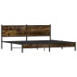 vidaXL Metallbett ohne Matratze Räuchereiche 200x200 cm vidaXL Metallbett ohne Matratze Räuchereiche 200x200 cm