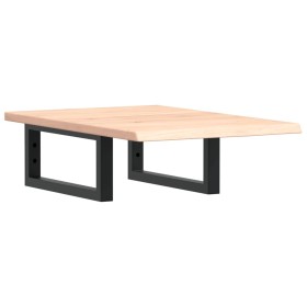vidaXL Waschtischplatte mit Halterung Stahl und Massivholz Eiche