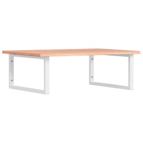 vidaXL Waschtischplatte mit Halterung Stahl und Massivholz Eiche