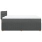 vidaXL Boxspringbett mit Matratze Dunkelgrau 160x200 cm Stoff vidaXL Boxspringbett mit Matratze Dunkelgrau 160x200 cm Stoff