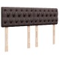 vidaXL Boxspringbett mit Matratze Dunkelbraun 160x200 cm Stoff vidaXL Boxspringbett mit Matratze Dunkelbraun 160x200 cm Stoff