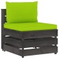 3-Sitzer Outdoor-Sofa mit Kissen Grau Imprägniertes Kiefernholz 3-Sitzer Outdoor-Sofa mit Kissen Grau Imprägniertes Kiefernholz